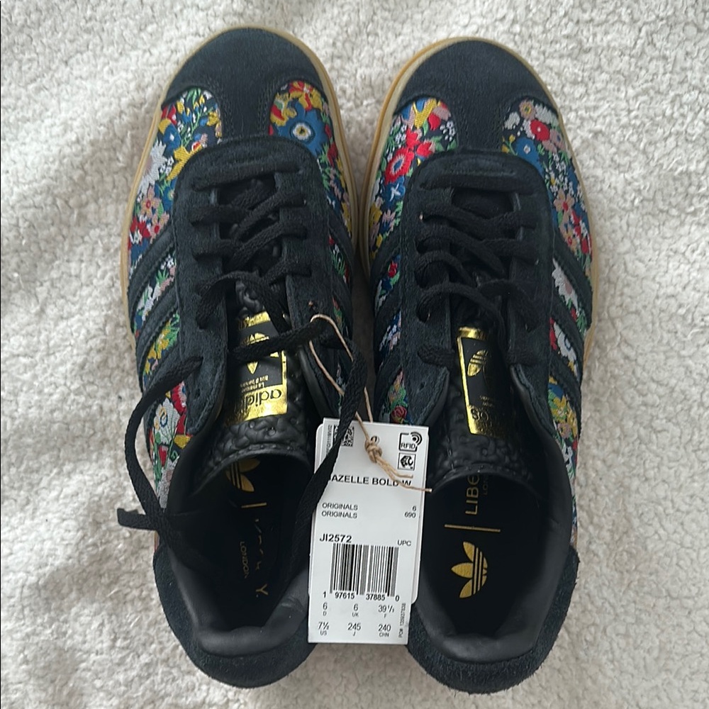 Adidas Gazelle x Liberty London Black with Floral Pattern Sneakers